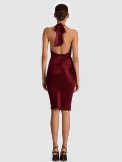 Alice and Olivia ROMY DRAPED MIDI DRESS