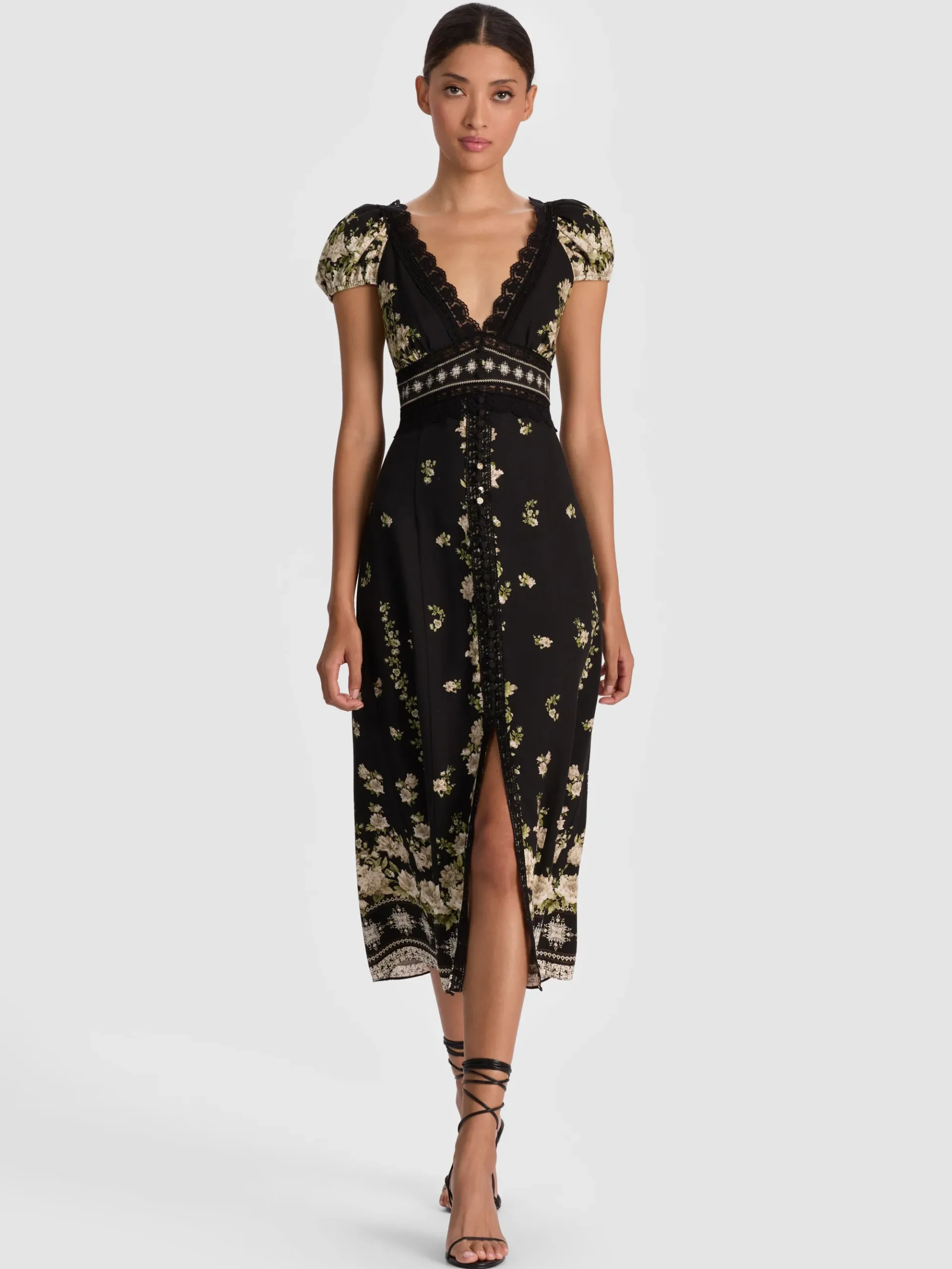 Alice and Olivia ROSE MIDI DRESS