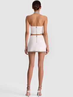 Alice and Olivia RUBI EMBELLISHED MINI SKIRT