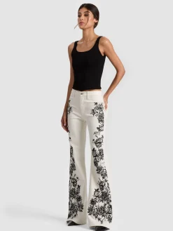 Alice and Olivia SB EMBROIDERED JEAN