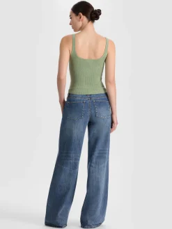 Alice and Olivia SHANA RIBBED TANK