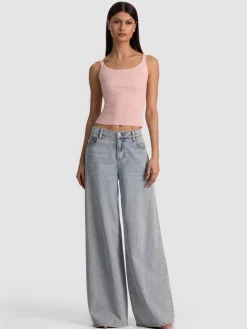 Alice and Olivia SHANA RIBBED TANK