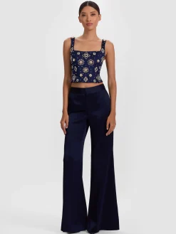 Alice and Olivia SHANE WIDE LEG PANT