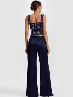 Alice and Olivia SHANE WIDE LEG PANT