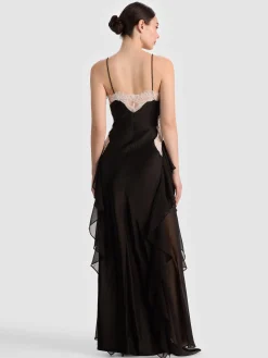 Alice and Olivia SHELBA RUFFLED GOWN