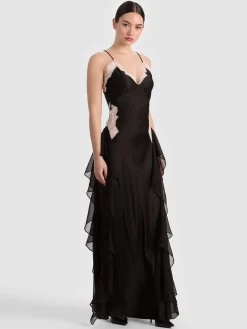 Alice and Olivia SHELBA RUFFLED GOWN
