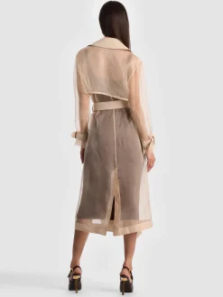 Alice and Olivia SILVIA SHEER MAXI TRENCH