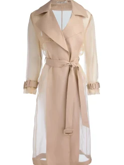Alice and Olivia SILVIA SHEER MAXI TRENCH