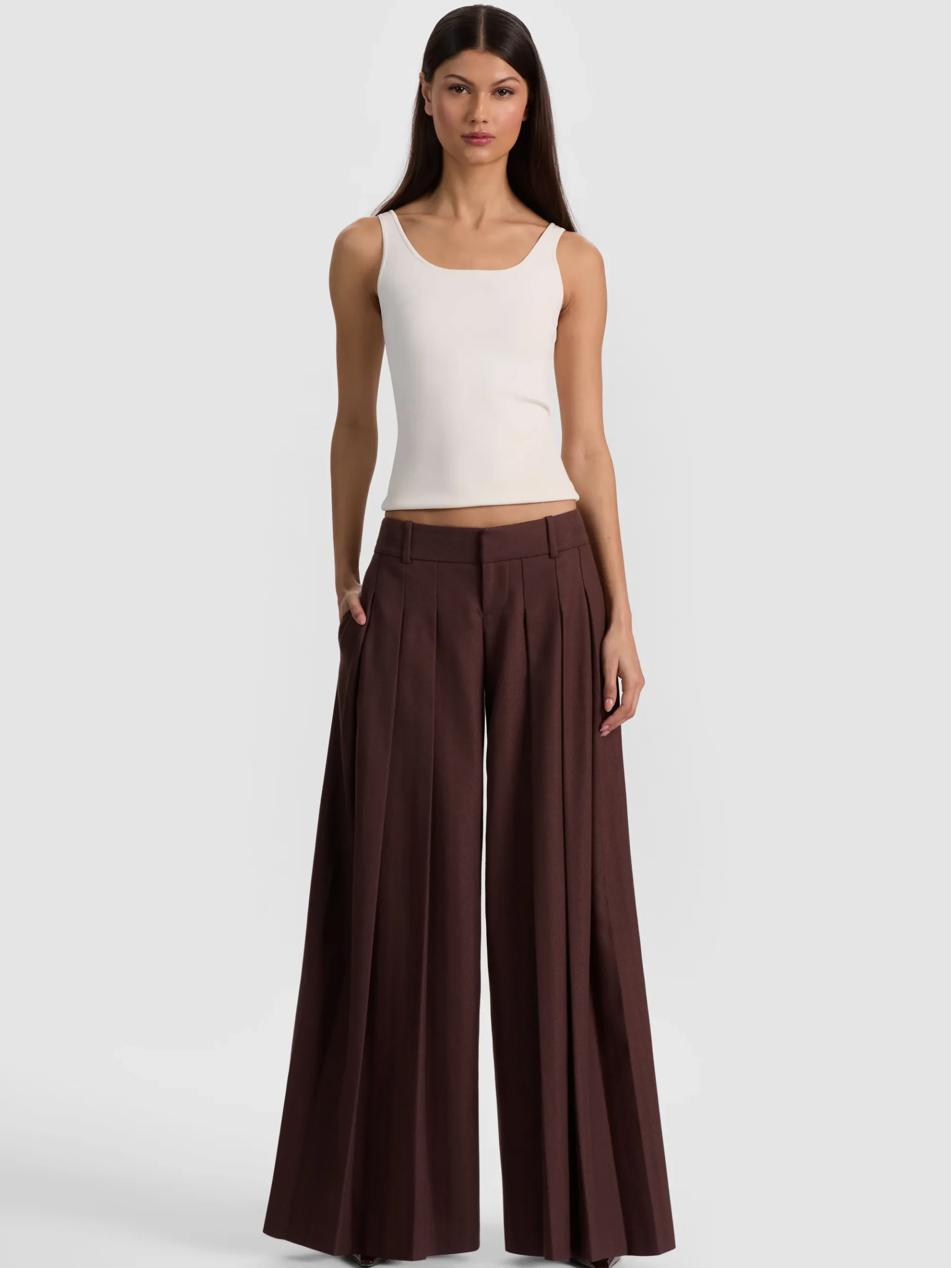 Alice and Olivia SIMON PLEATED TROUSER