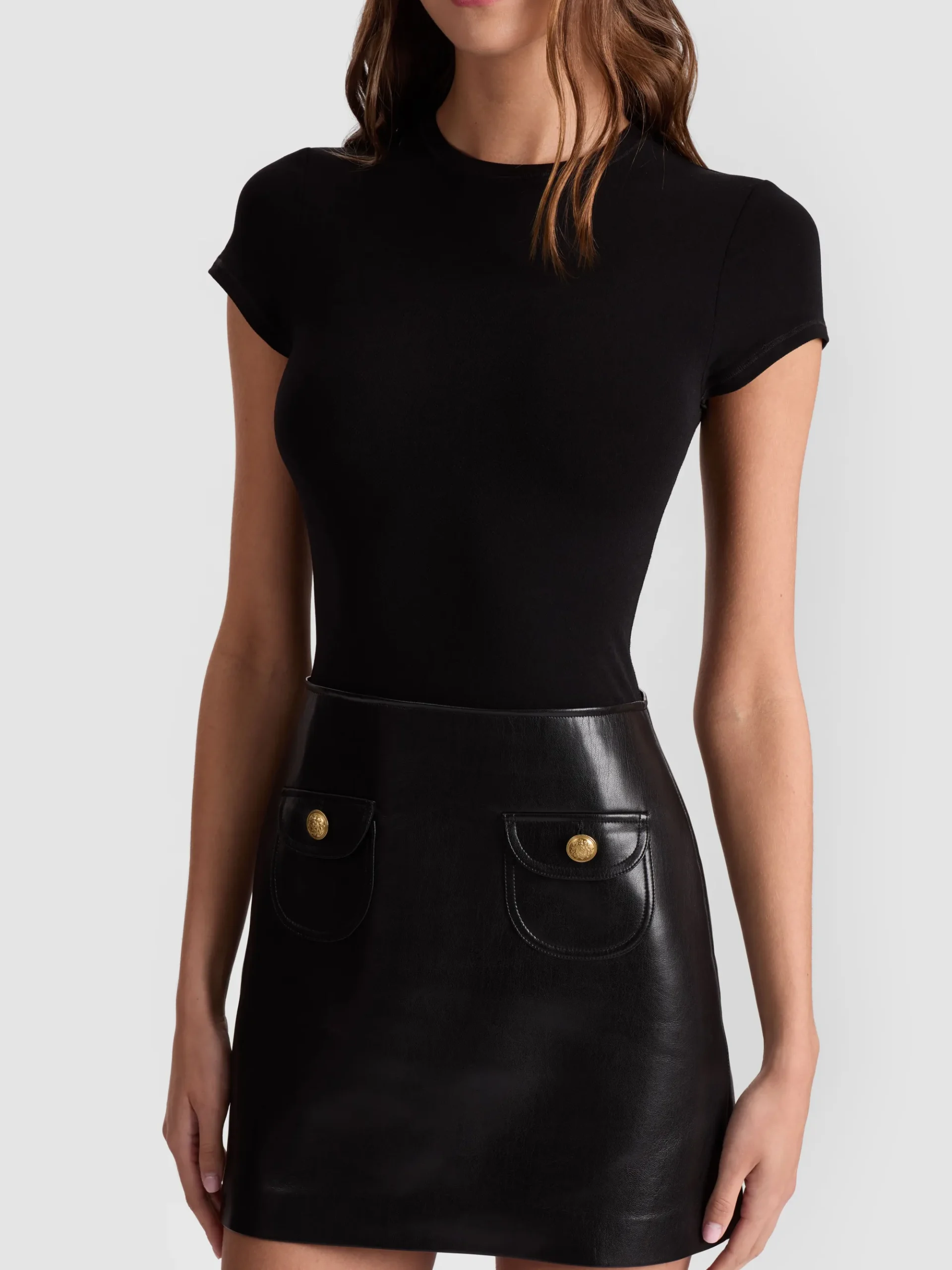 Alice and Olivia SYDNEY VEGAN MINI DRESS