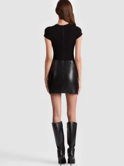 Alice and Olivia SYDNEY VEGAN MINI DRESS