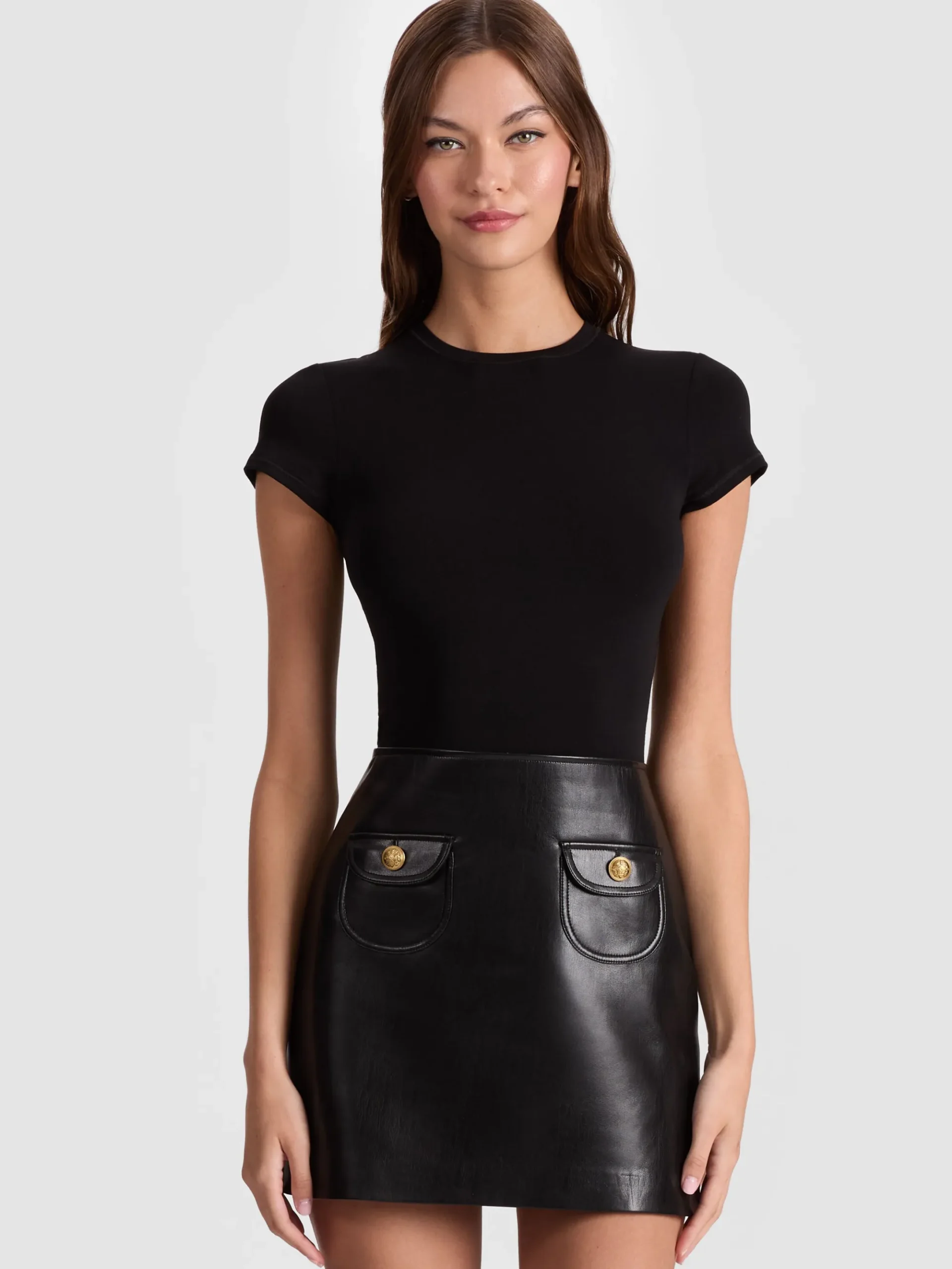 Alice and Olivia SYDNEY VEGAN MINI DRESS