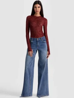 Alice and Olivia TAEYN LACE BODYSUIT