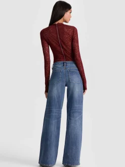 Alice and Olivia TAEYN LACE BODYSUIT