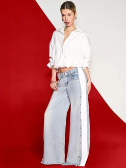 Alice and Olivia TOBIE CINCHED BUTTON DOWN