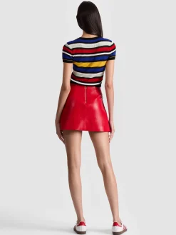Alice and Olivia TONI VEGAN MINI SKIRT