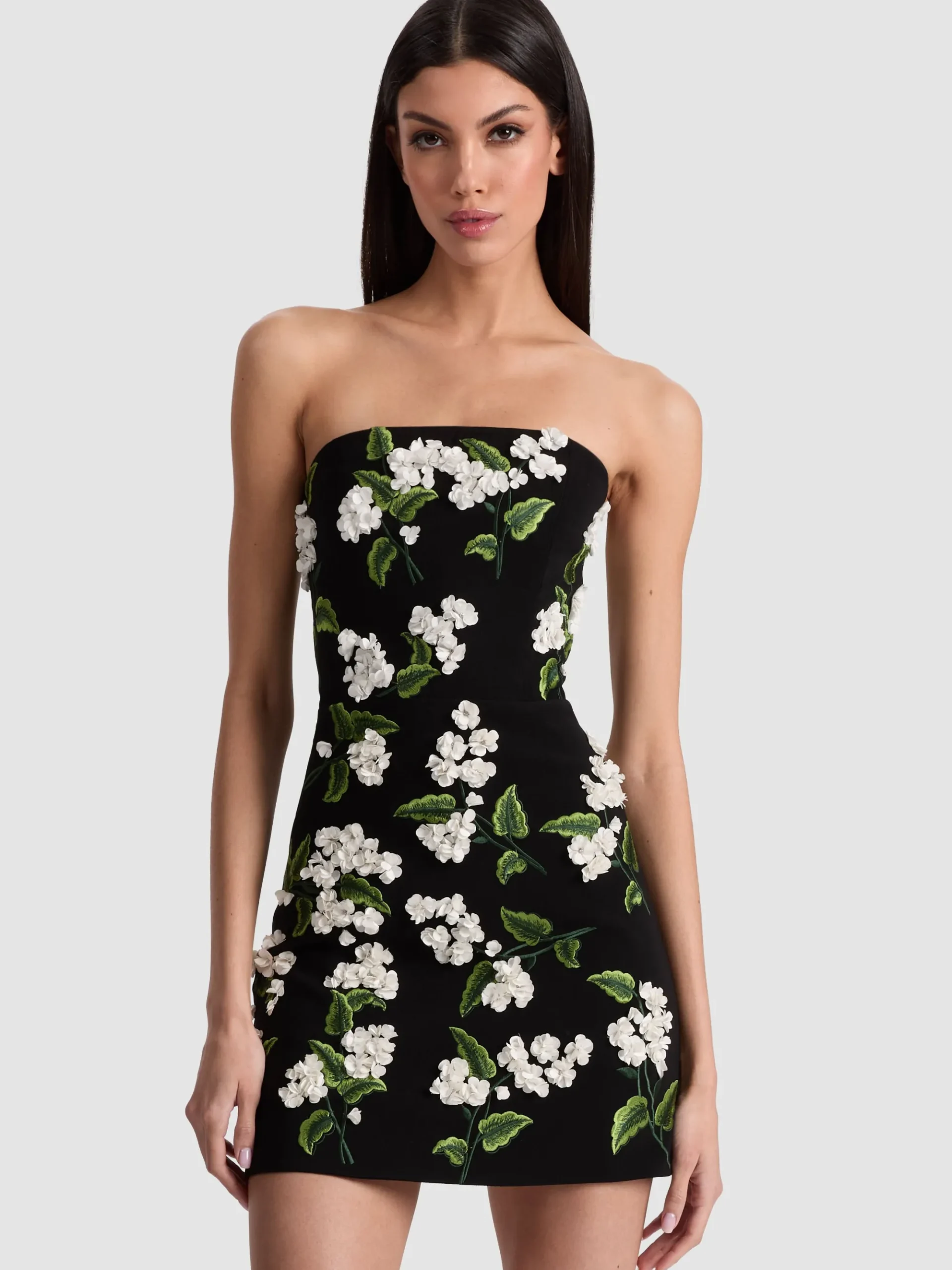 Alice and Olivia VELIA EMBELLISHED MINI GOWN