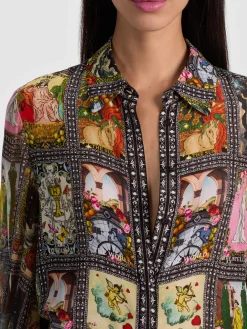 Alice and Olivia WAN SILK BLOUSE