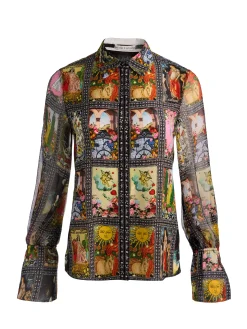 Alice and Olivia WAN SILK BLOUSE