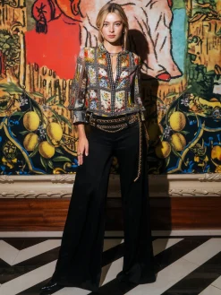 Alice and Olivia WAN SILK BLOUSE