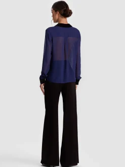 Alice and Olivia WILLA COMBO BLOUSE