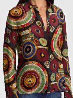 Alice and Olivia WILLA SILK BLOUSE