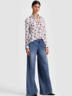 Alice and Olivia WILLA SILK BLOUSE