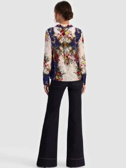 Alice and Olivia WILLA SILK BLOUSE