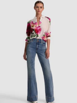 Alice and Olivia WILLA SILK BLOUSE