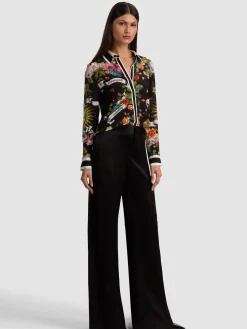 Alice and Olivia WILLA SILK BLOUSE