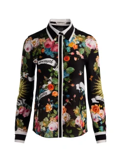 Alice and Olivia WILLA SILK BLOUSE