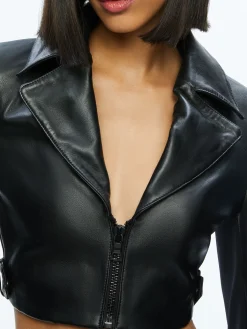 Alice and Olivia YARDLEY LEATHER JACKET