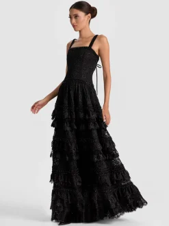 Alice and Olivia ZENA LACE MAXI DRESS